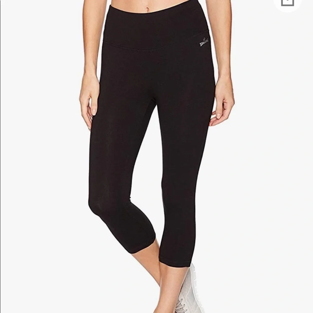 Spaulding cropped black cotton leggings